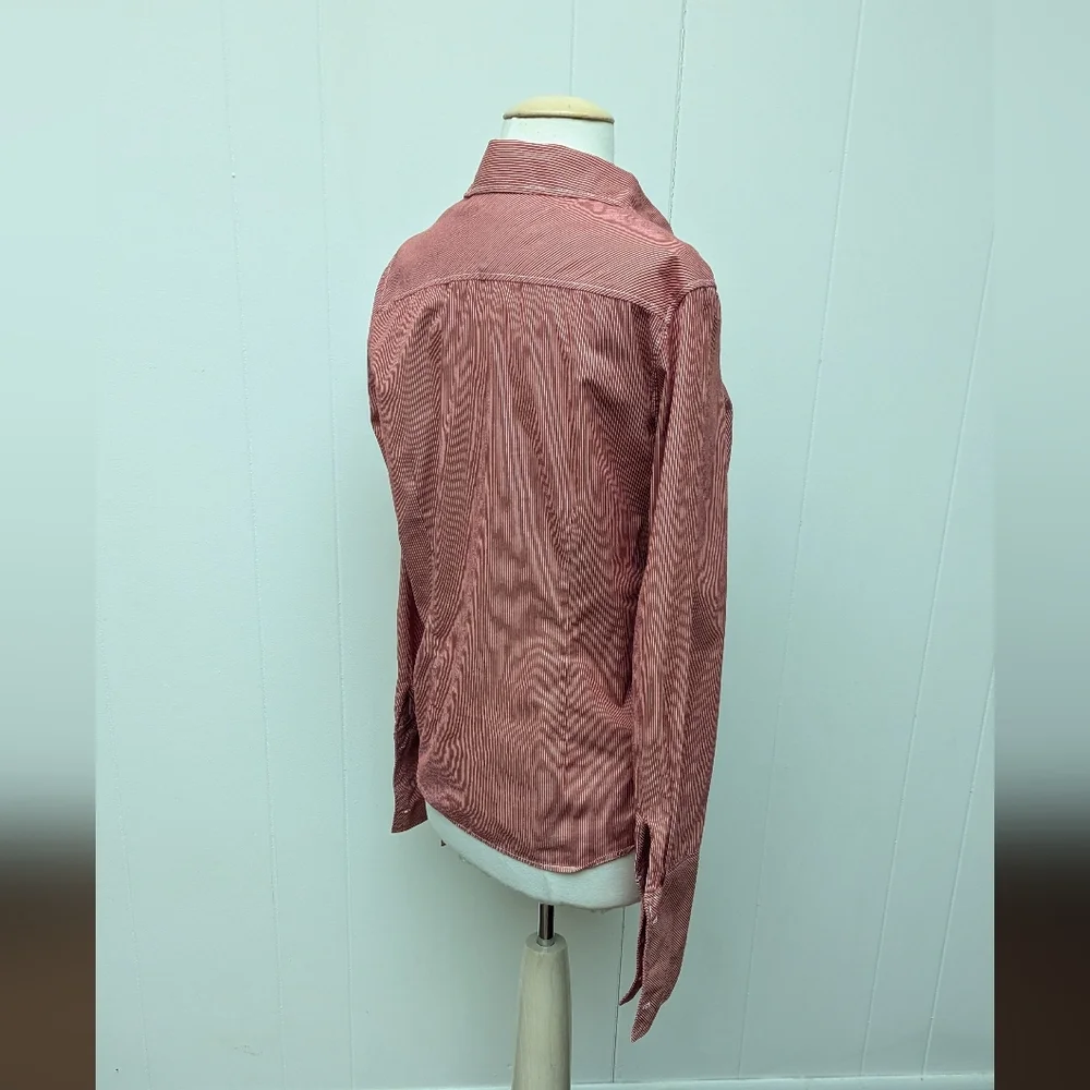 Vintage Y2K Red And White Striped Button Down By Tommy Hilfiger Size L - Picture 7 of 7